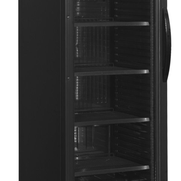 TEFCOLD Flessenkoeler met aan linkerkant scharnierende deur CEV425 BLACK L/H