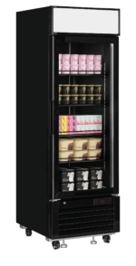 TEFCOLD Elegante zwarte displayvriezer met lichtbak - LGF2500B - Afbeelding 2