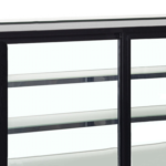 TEFCOLD Koelvitrinecounter met plat glazen front en bovenblad - LPD1200F/BLACK - Afbeelding 3