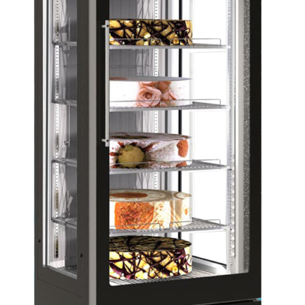 Framec STATISCHE VITRINE -2/+10°C 3 ZIJDEN GLAS 5 GRILLES VENERE PS