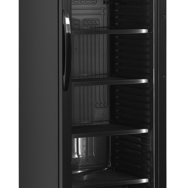 TEFCOLD Stijlvolle zwarte flessenkoeler met kap CEV425CP BLACK