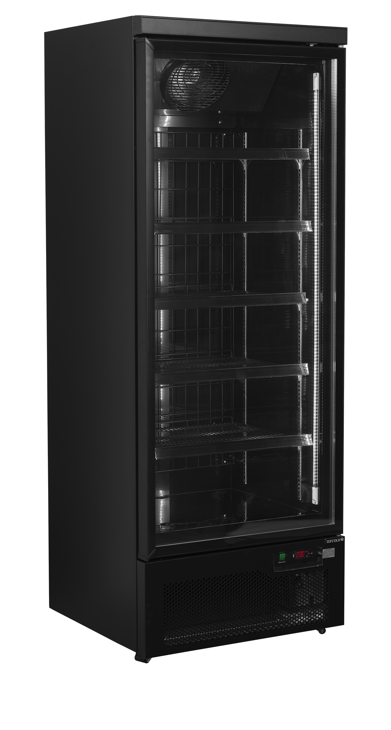 cGVyZmlvbi83YzFiOGJkMS0xMjQ1LTRjMTQtODBhNC1iZTQ4NWU3YTM1NTYucG5n TEFCOLD Zwarte displayvriezer met instelbare planken - Atom Maxi F1DBB - Afbeelding 1