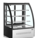 TEFCOLD Koelvitrinecounter met gebogen front en bovenblad - LPD900C/BLACK