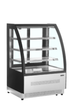 TEFCOLD Koelvitrinecounter met gebogen front en bovenblad - LPD900C/BLACK