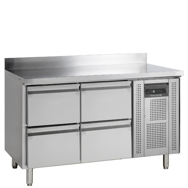 TEFCOLD Koelwerkbank in roestrvij staal met GN1/1-lades CK7240