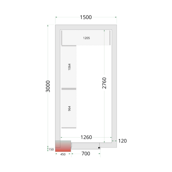 TEFCOLD Professionele koeling - Shelf Rack System Kit