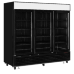 TEFCOLD Elegante zwarte displayvriezer met lichtbak - LGF7500B
