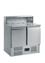 G-Line by TEFCOLD Roestvast stalen pizzacounter met granieten werkblad - GP92