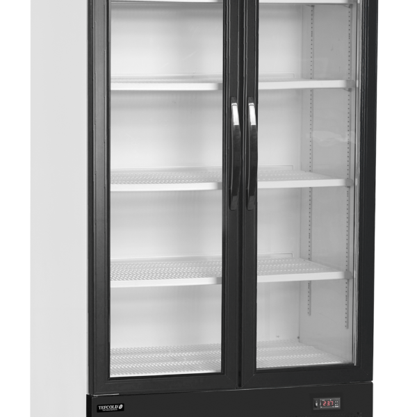 TEFCOLD 2-deurs displaykoeler met kap FSC1000H
