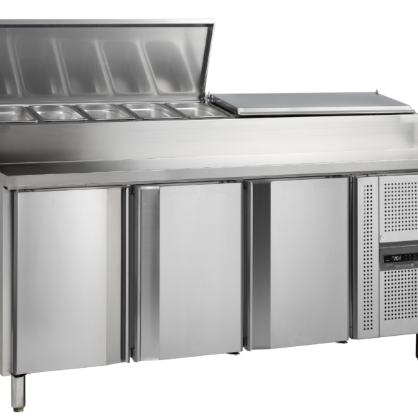 TEFCOLD Roestvast stalen counter met koelbak voor GN1/3 pannen SS7300