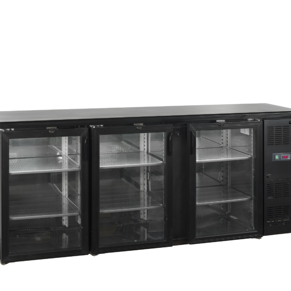 TEFCOLD Barkast 3 glasdeuren 2002mm met compressor unit CBC310G (SG3)