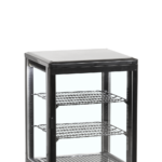TEFCOLD Glazen koelvitrinecountertop voor presentatie en bewaren - UPD60-BLACK