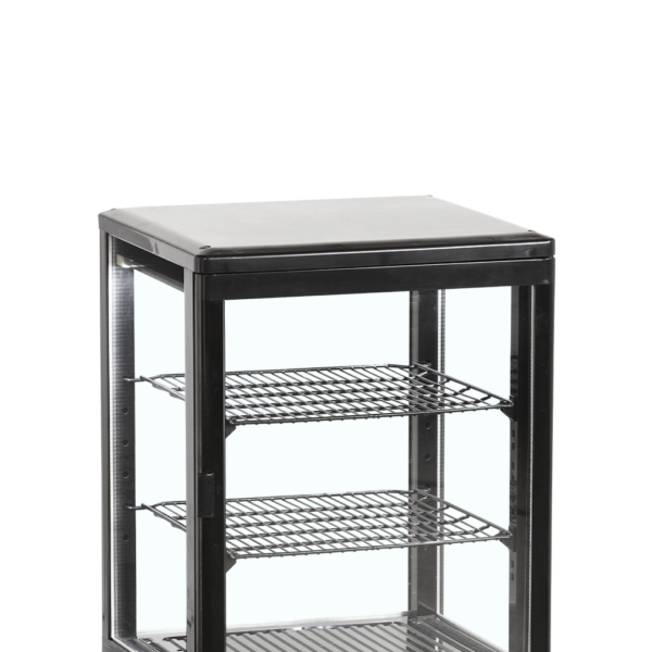 TEFCOLD Glazen koelvitrinecountertop voor presentatie en bewaren UPD60-BLACK