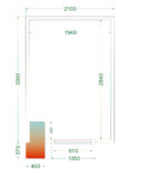 TEFCOLD Koelcel met 850 mm brede deur - CRPF2130WD - Afbeelding 2