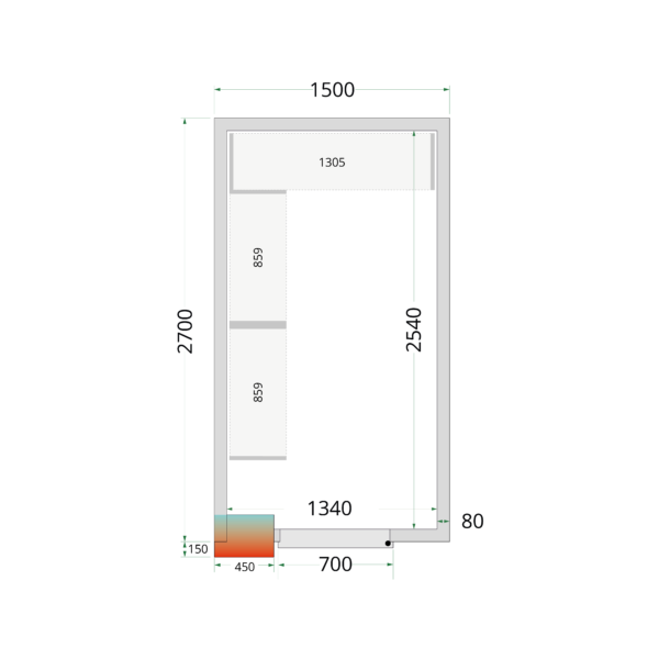 TEFCOLD Professionele koeling - Shelf Rack System Kit