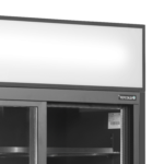 TEFCOLD Zwarte 2-deurs displaykoeler met canopy - FSC891S Black - Afbeelding 2