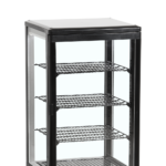 TEFCOLD Glazen koelvitrinecountertop voor presentatie en bewaren - UPD80-BLACK