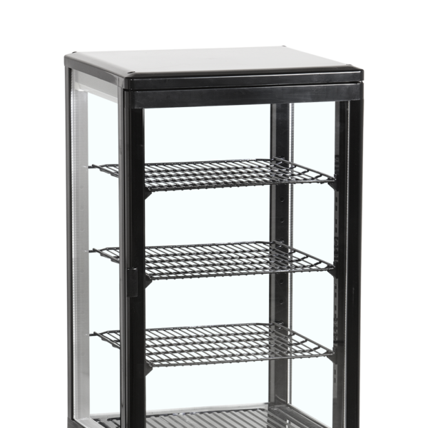 TEFCOLD Glazen koelvitrinecountertop voor presentatie en bewaren UPD80-BLACK