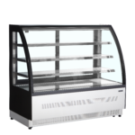 TEFCOLD Koelvitrinecounter met gebogen front en bovenblad - LPD1500C/BLACK