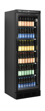 TEFCOLD Zwarte displaykoeler met opvallend uiterlijk - CEV425 BLACK