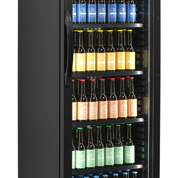TEFCOLD Zwarte displaykoeler met opvallend uiterlijk CEV425 BLACK