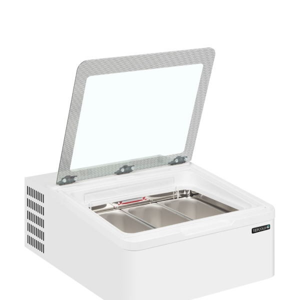 TEFCOLD OPZET ICECREAM VITRINE VOOR 3 X 5L BAKKEN ICE3