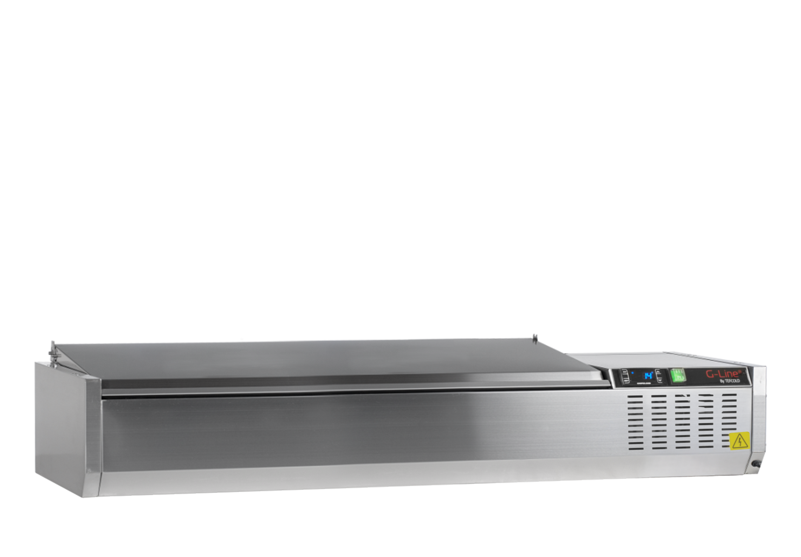 cGVyZmlvbi8yNGMzMTY1MS1hOTFkLTRhZWQtYTI1Yy02NWUxZGI3ODk2N2MucG5n G-Line by TEFCOLD Gekoelde RVS topping unit met deksel - GVC33-140 S/S - Afbeelding 1