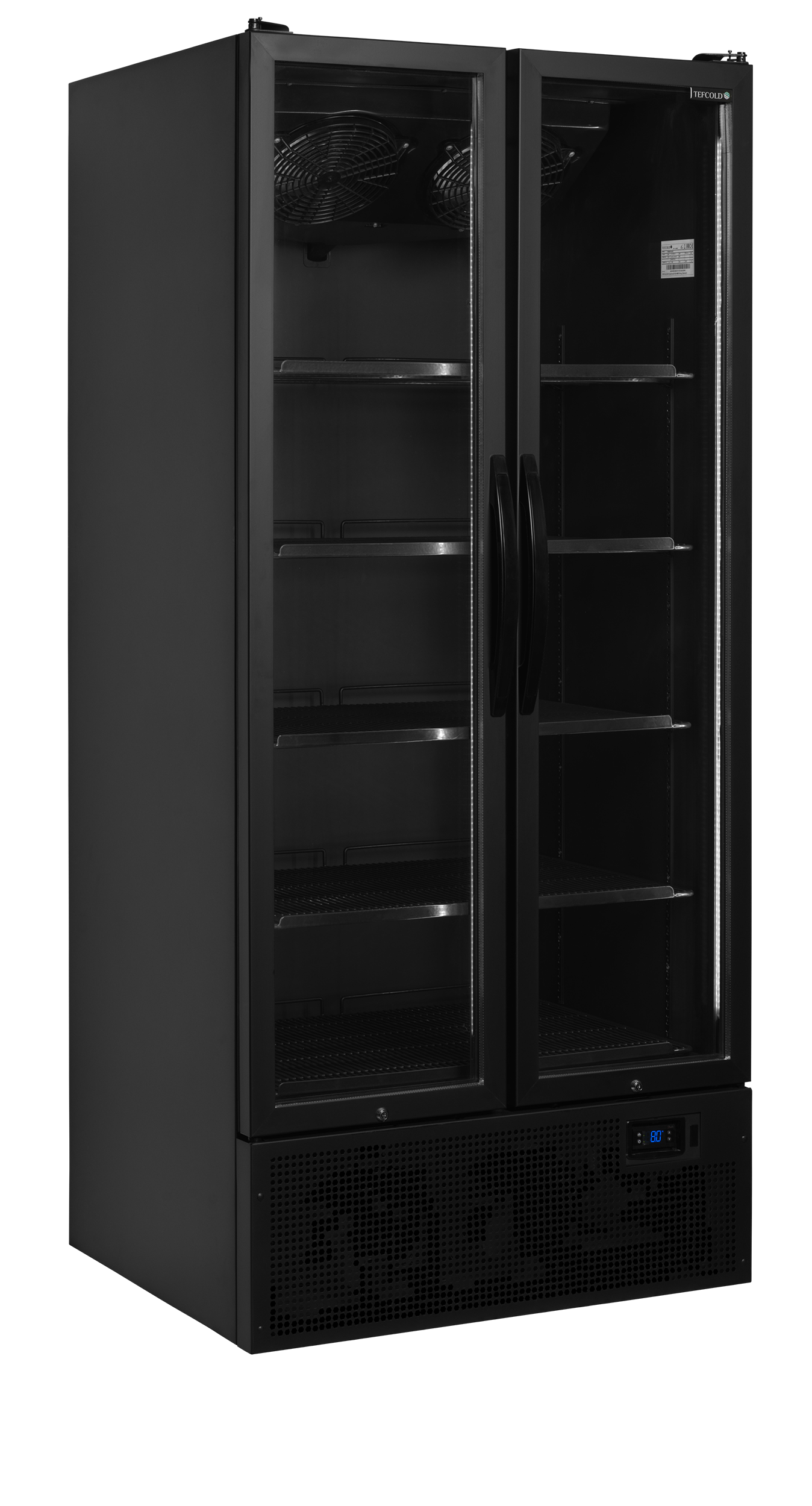 cGVyZmlvbi8yNTc4M2M1ZC05N2Q3LTQzMjAtOTkzZS1iZDY4N2Q0MTMwZGEucG5n TEFCOLD Zwarte 2-deurs displaykoeler met schuifdeuren - FS890H BLACK - Afbeelding 1