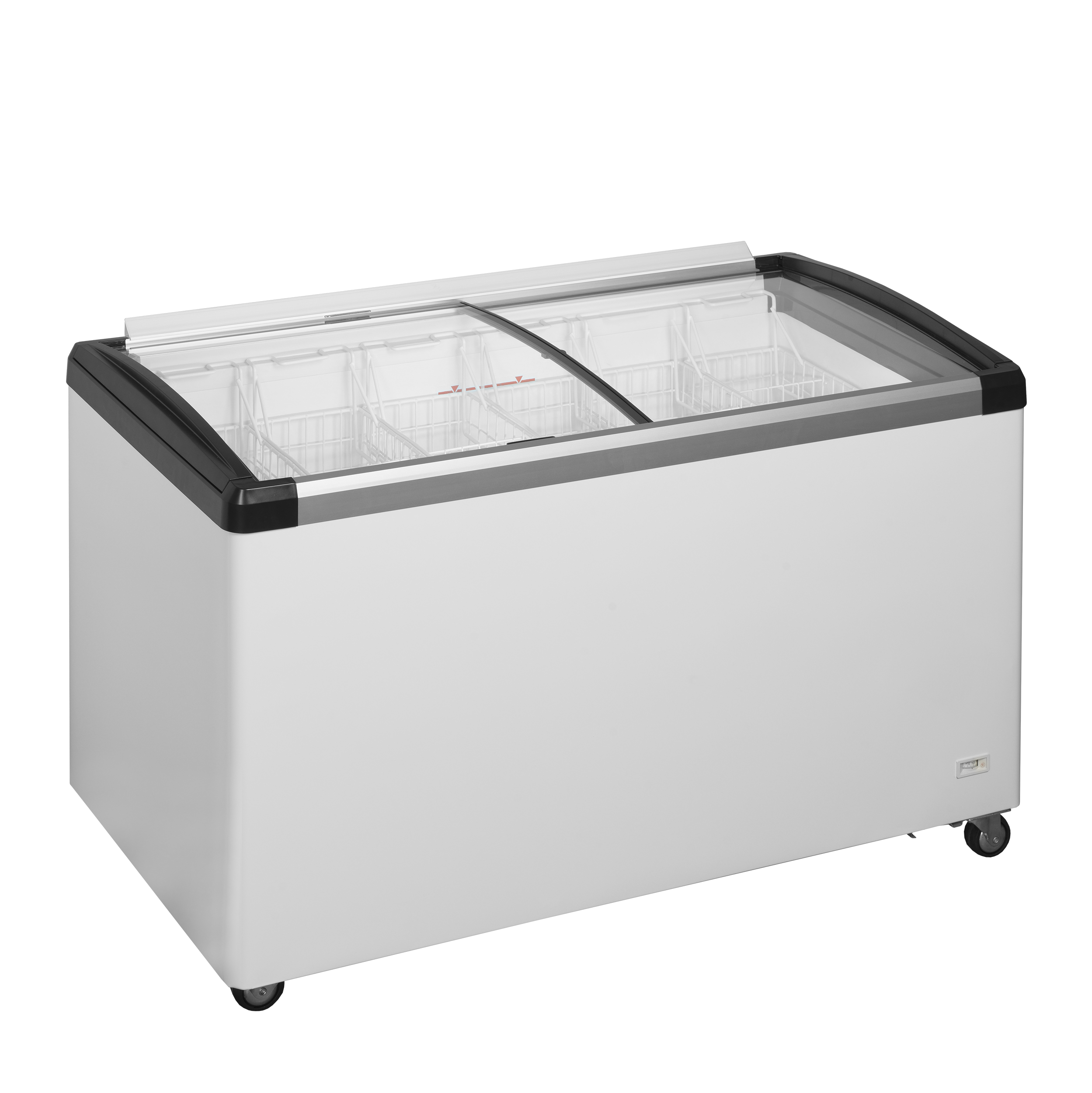 cGVyZmlvbi8yYTAxMjIzZS1hYTk5LTQ5MmQtYjFkNS1lZGI5NDQ4NGQ2ZGEucG5n TEFCOLD Moderne ijskast met glazen deksels - IDB400-W1 - Afbeelding 1