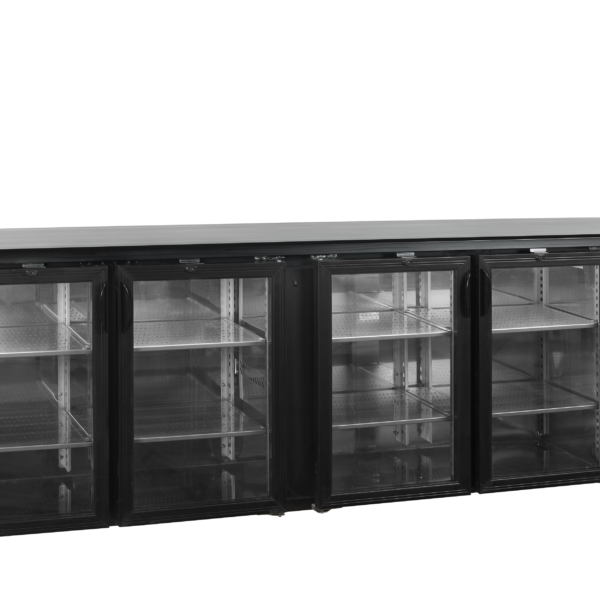 TEFCOLD Barkast 4 glasdeuren 2542mm met compressor unit CBC410G (SG4)