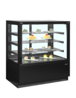 TEFCOLD Koelvitrinecounter met plat glazen front en bovenblad - PDA3-CTF120B-1 - Afbeelding 2