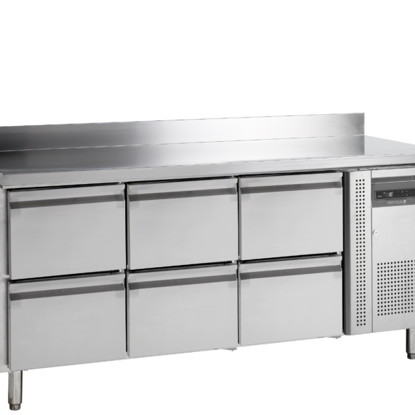TEFCOLD Koelwerkbank in roestrvij staal met GN1/1-lades CK7360
