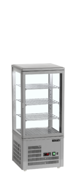 TEFCOLD Glazen koelvitrinecountertop voor presentatie en bewaren - UPD80-GREY