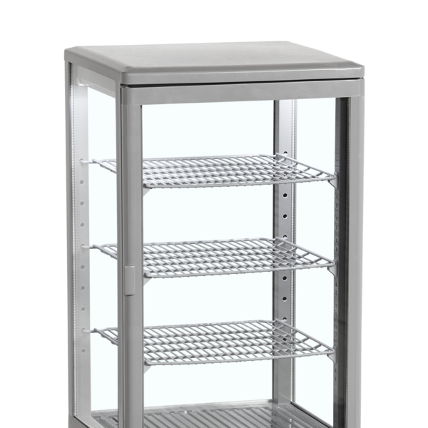 TEFCOLD Glazen koelvitrinecountertop voor presentatie en bewaren UPD80-GREY