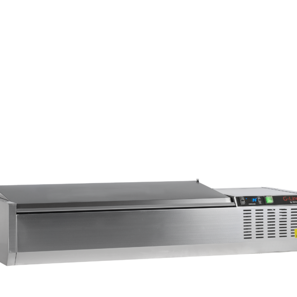 G-Line by TEFCOLD Gekoelde RVS topping unit met deksel GVC38-120 S/S