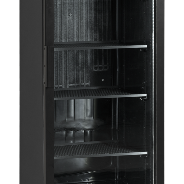 TEFCOLD Zwarte displaykoeler voor een mooie presentatie van uw producten SCU1425H