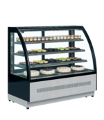 TEFCOLD Koelvitrinecounter met gebogen front en bovenblad - LPD1500C/BLACK - Afbeelding 2
