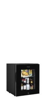 TEFCOLD Zwarte minibar met randloze glazen deur - TM33G - Afbeelding 2