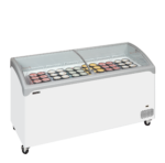 TEFCOLD Elegante diepvrieskist met gebogen glazen schuifdeksels - NIC502SCEB - Afbeelding 2