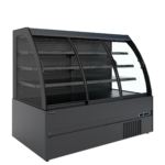 TEFCOLD Compacte zwarte wandkoeler met schuifdeuren - MC+B200S Low LED