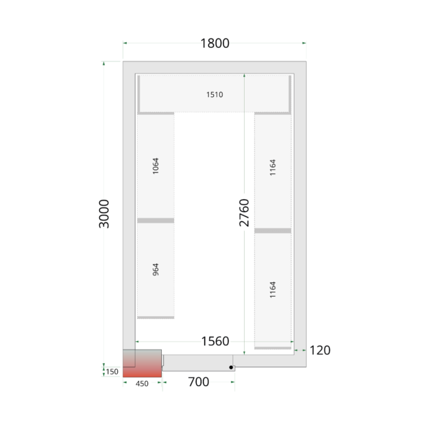 TEFCOLD Professionele koeling - Shelf Rack System Kit