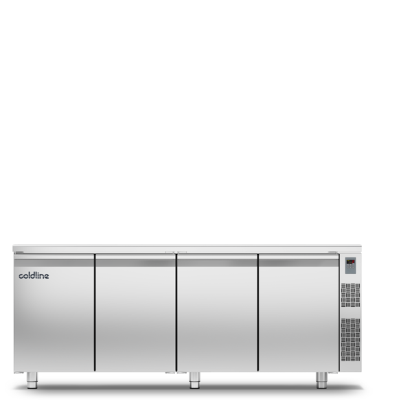 Coldline Geventileerde 4- deurs koelwerkbank (ZONDER koelgroep) GN1/1 MASTER 4P/SG