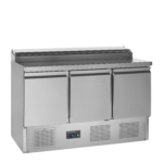 TEFCOLD SALADETTE LINE 3 DEUREN - GN1/1 - MET INGEBOUWDE SALADETTE - zonder bakjes - SS1435