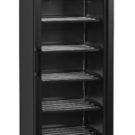 TEFCOLD Zwarte displayvriezer met kap en verwarmde glazen deur - UFSC371GCP Black