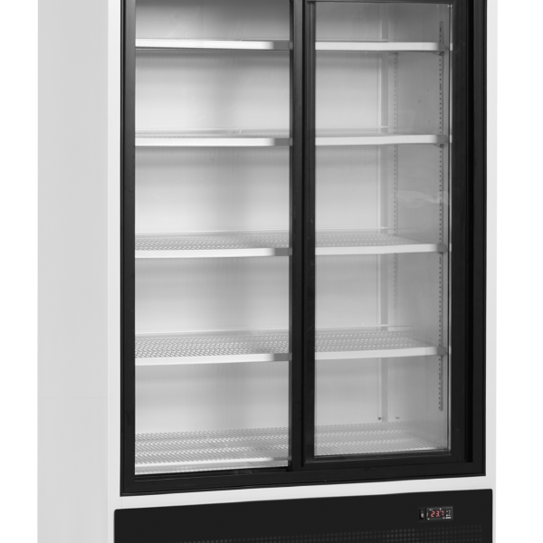 TEFCOLD 2-deurs displaykoeler met kap FSC1000S