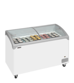 TEFCOLD Elegante diepvrieskist met gebogen glazen schuifdeksels - NIC402SCEB - Afbeelding 2