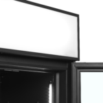 TEFCOLD Zwarte 2-deurs displaykoeler met kap - FSC1200H BLACK - Afbeelding 3