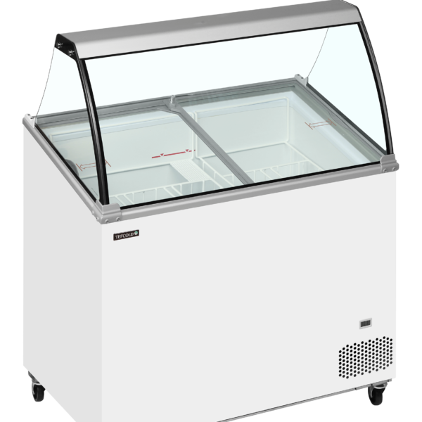 TEFCOLD Vriezer voor schepijs - schuin oplopend met bovenblad - IC302SCE-SO