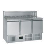 G-Line by TEFCOLD Roestvast stalen pizzacounter met granieten werkblad - GP93