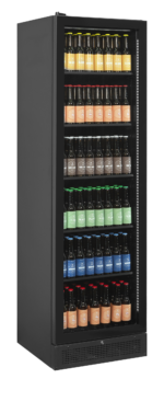 TEFCOLD Zwarte displaykoeler met aan linkerkant scharnierende deur - SCU1425 FRAMELESS L/H - Afbeelding 2